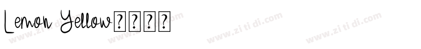 Lemon Yellow字体转换